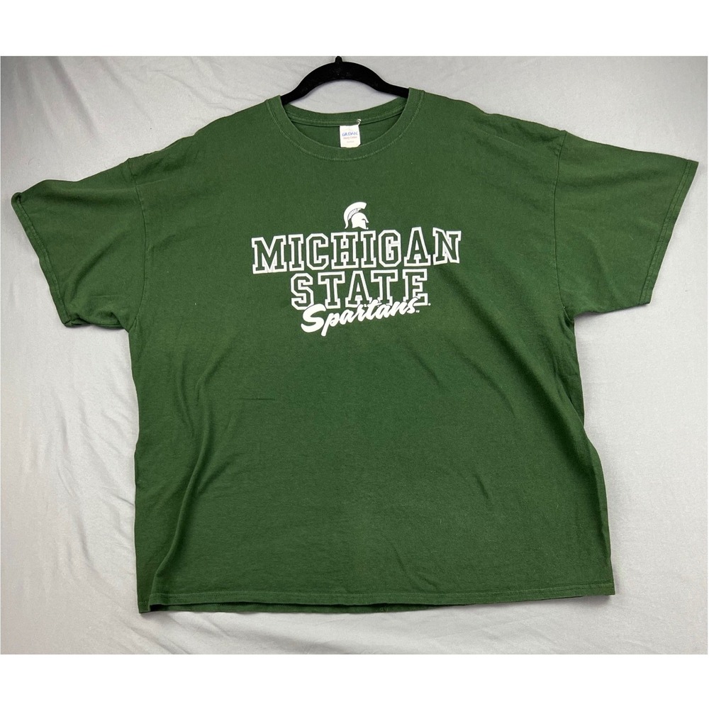 Michigan State Gildan T-Shirt Mens XL Spartans Green Graphic Tee NCAA Good